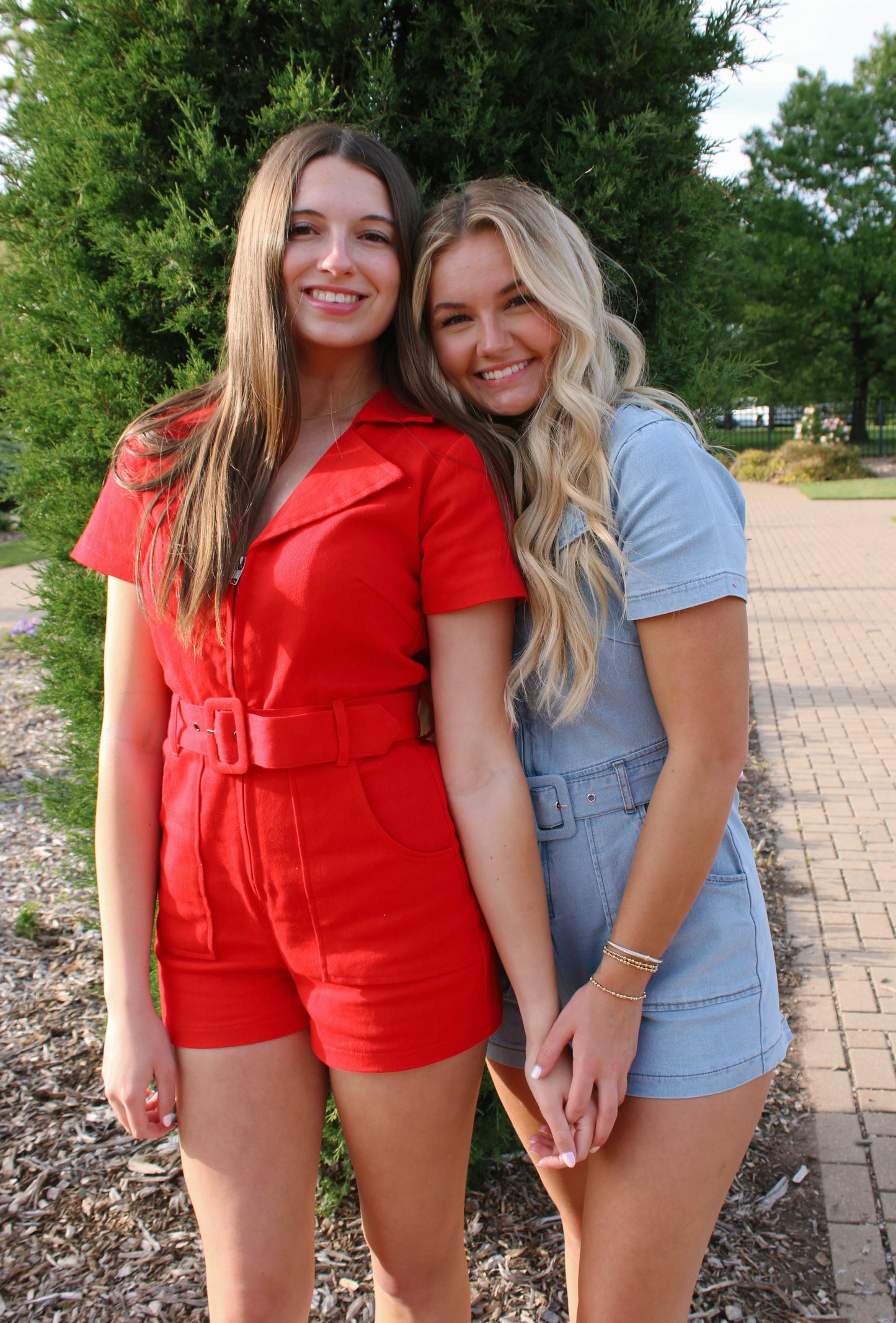 tatum denim romper