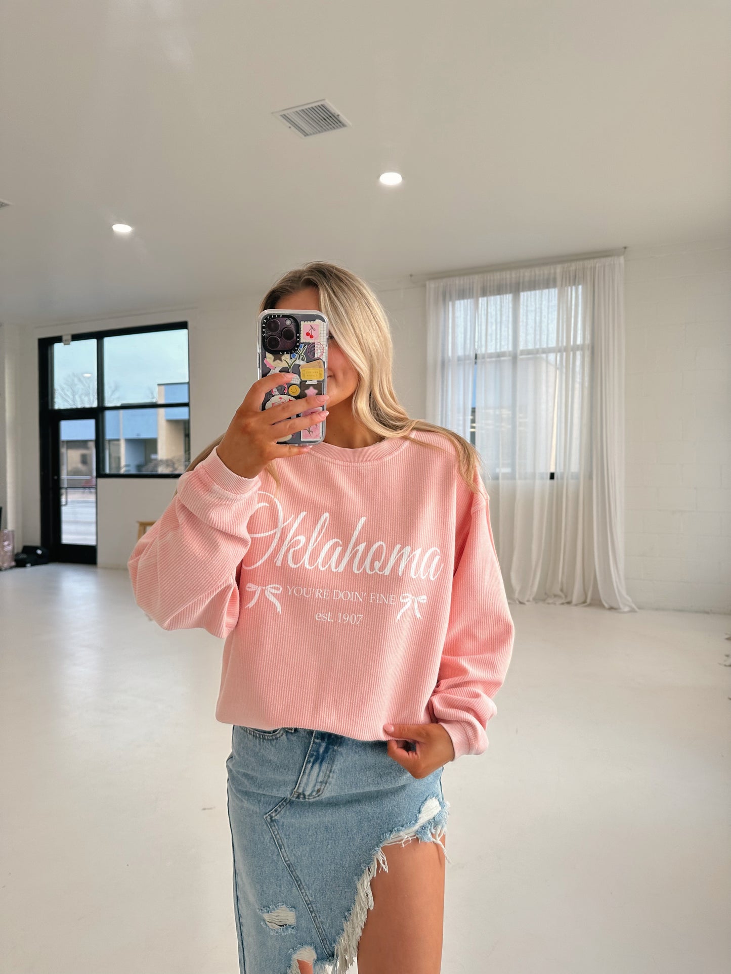 pink oklahoma sweatshirt