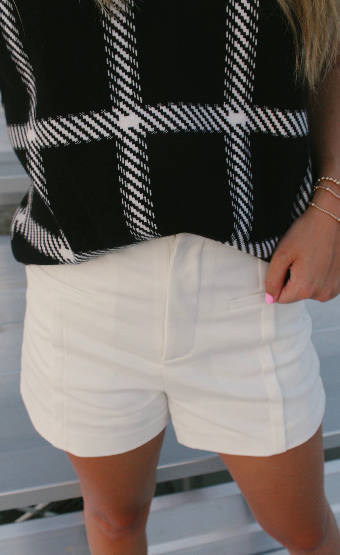 sunday brunch white shorts