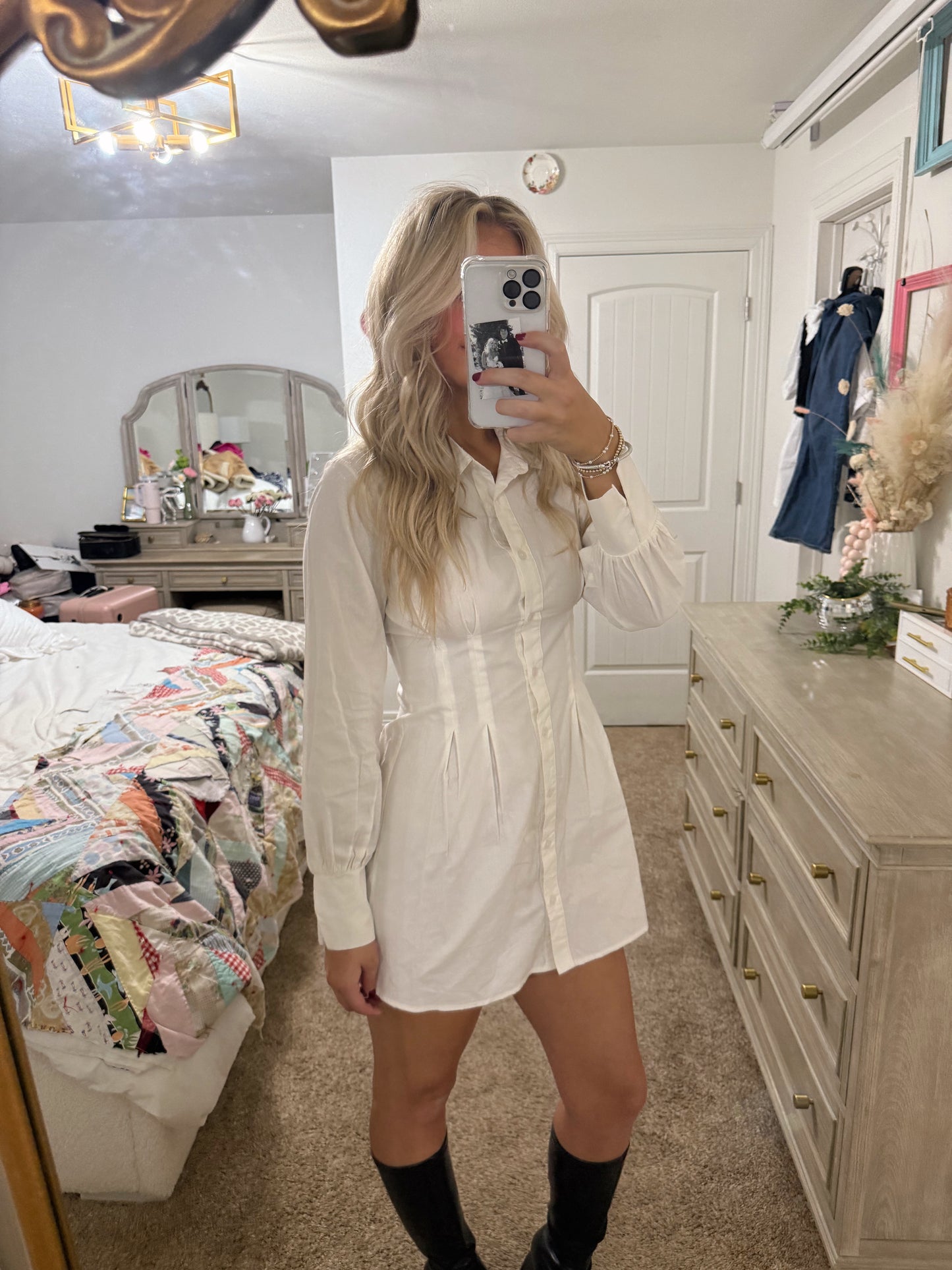 keep it simple button up dress