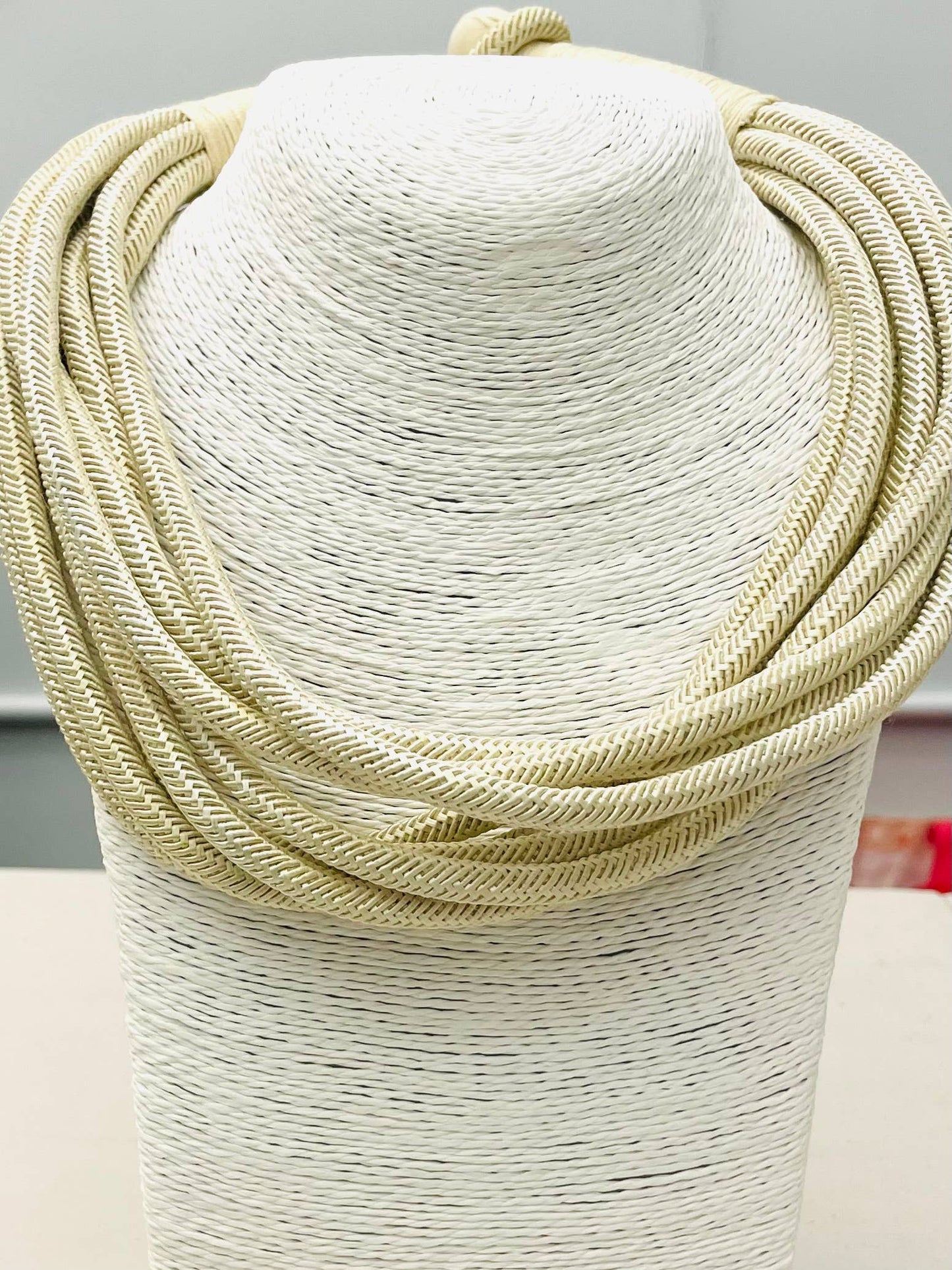 Kayda Cotton Necklace- Tan