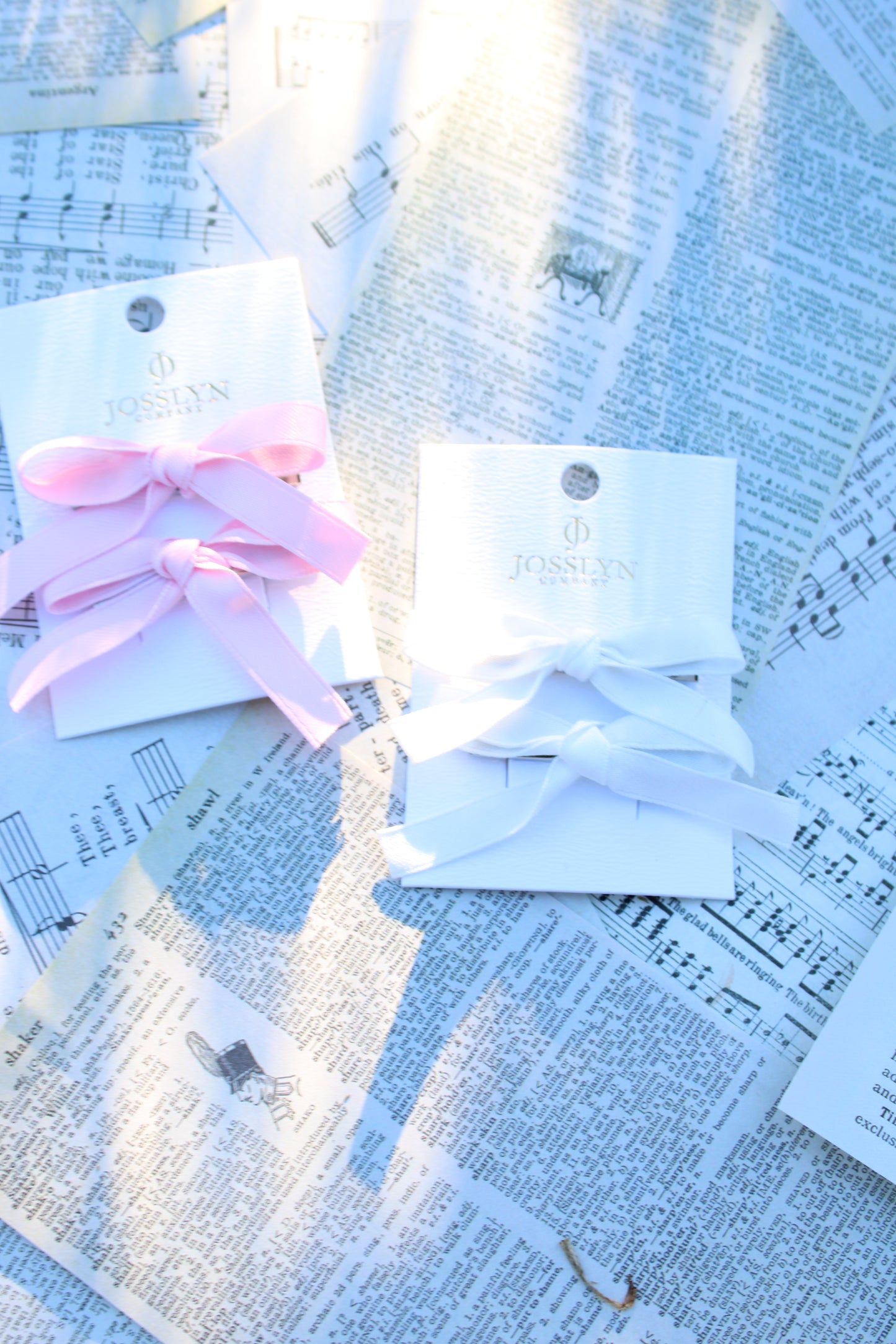 white satin bow clip