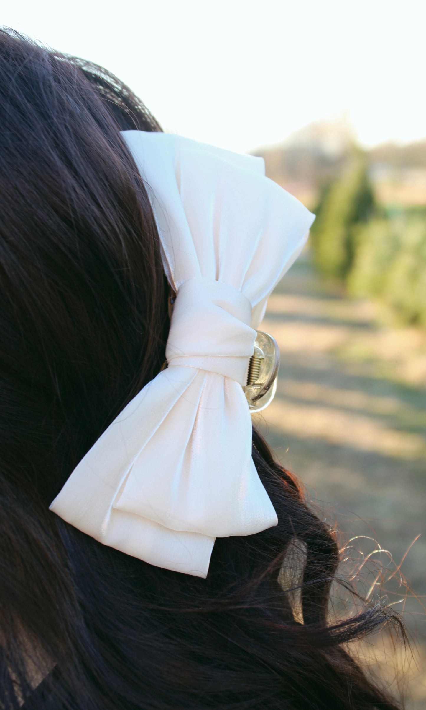 rory bow clip - ivory