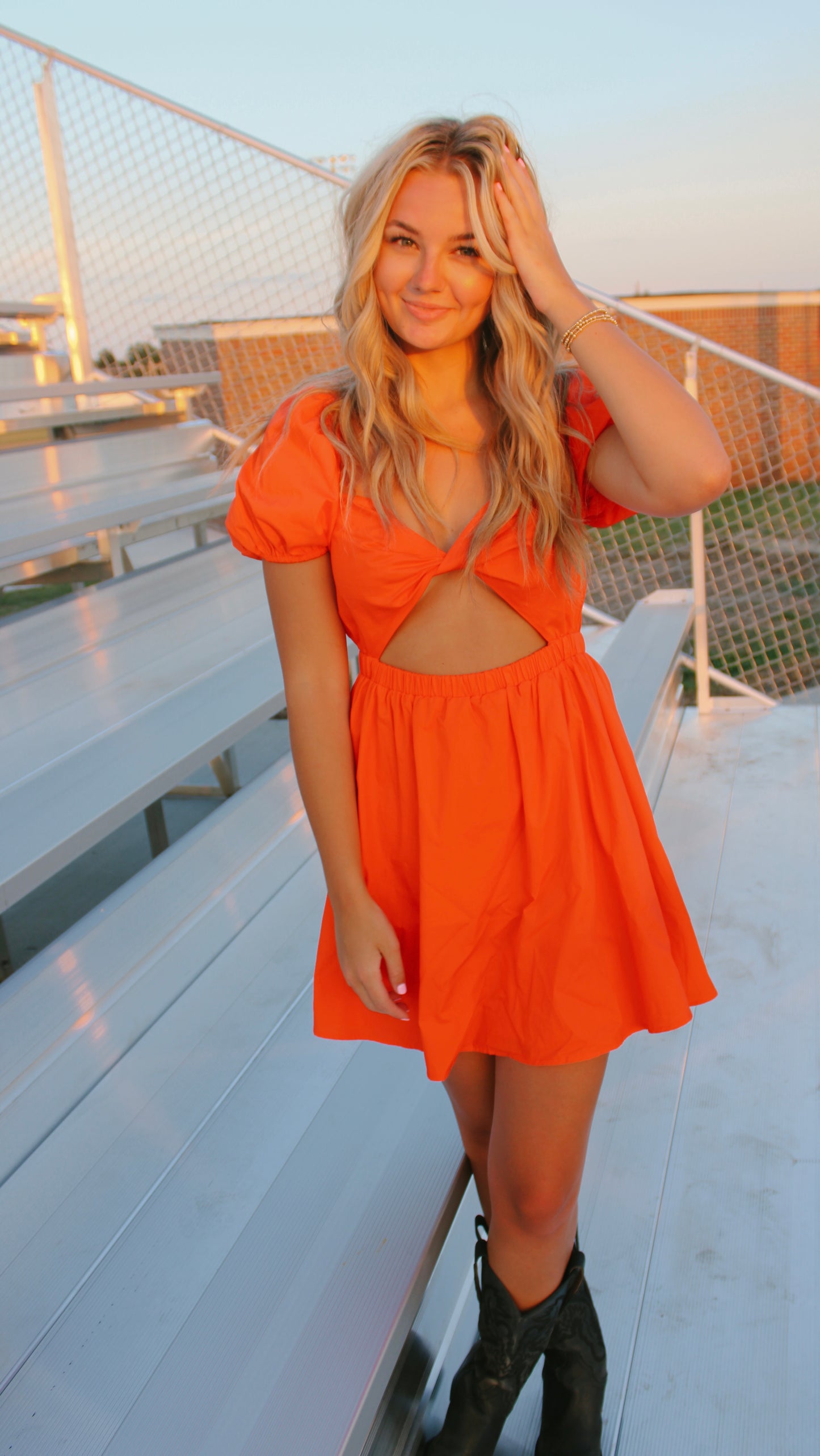jaclyn open back mini dress