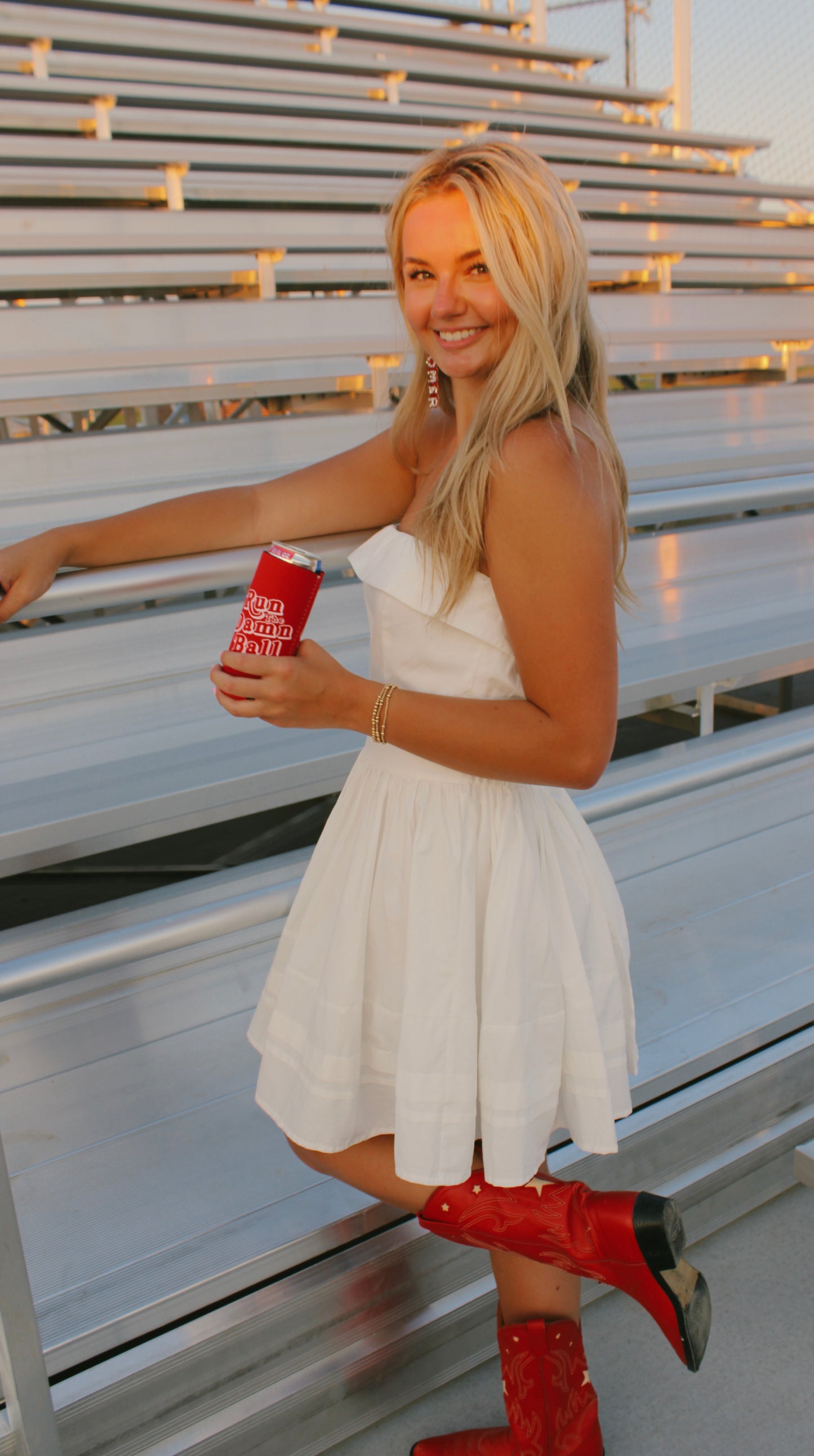 run the ball koozie