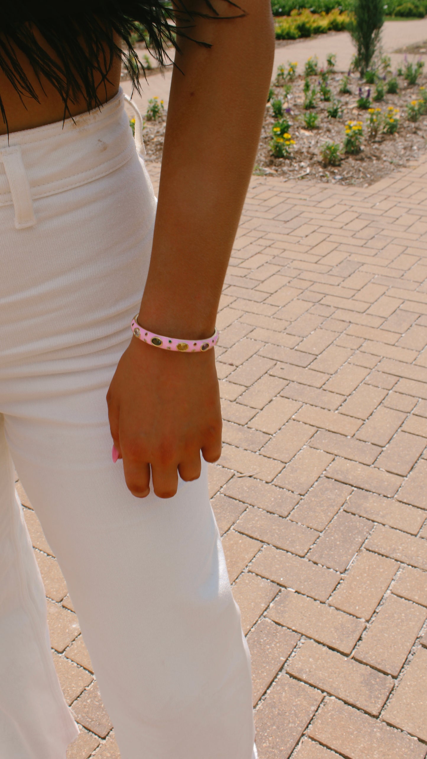 Bejeweled cuff bracelet