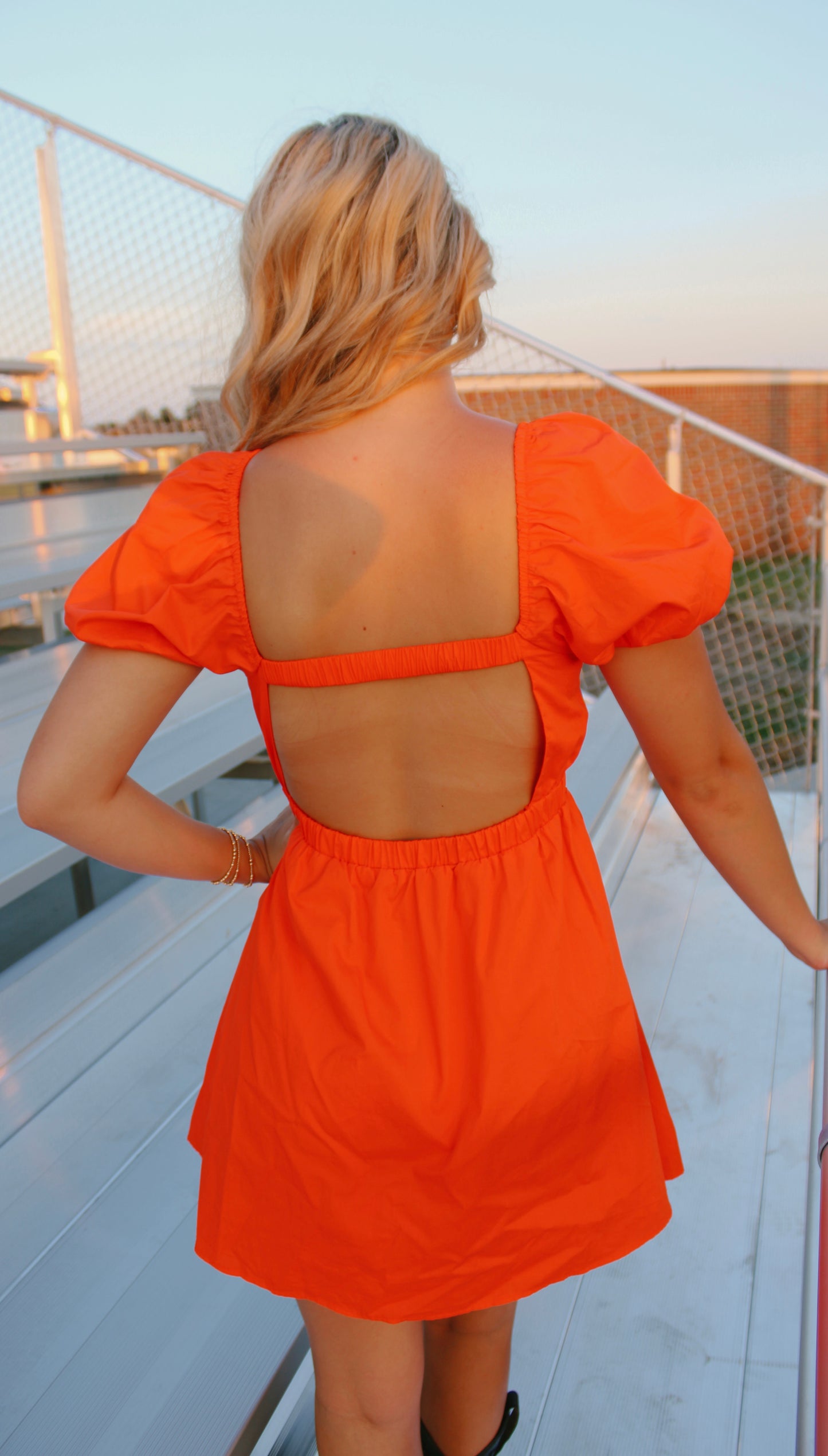 jaclyn open back mini dress