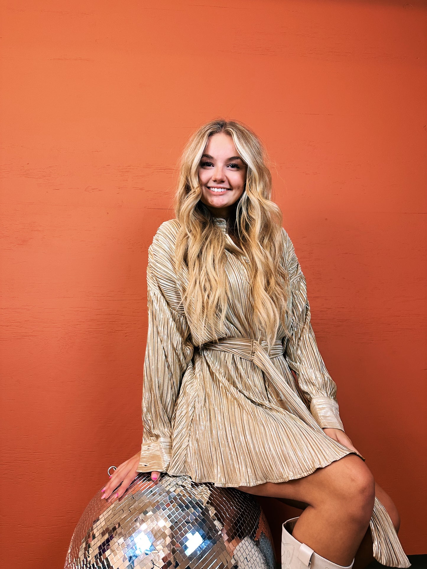 grace gold sparkly dress