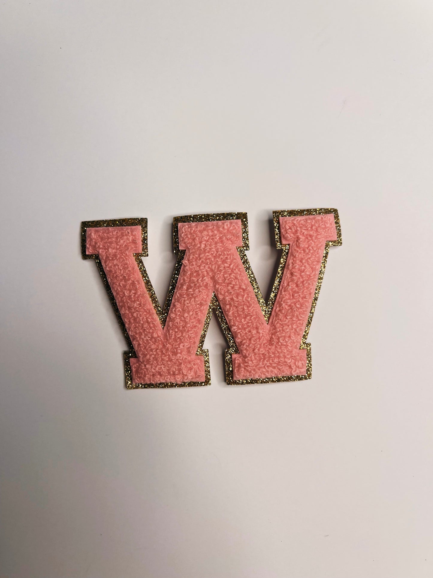 pink letter patch