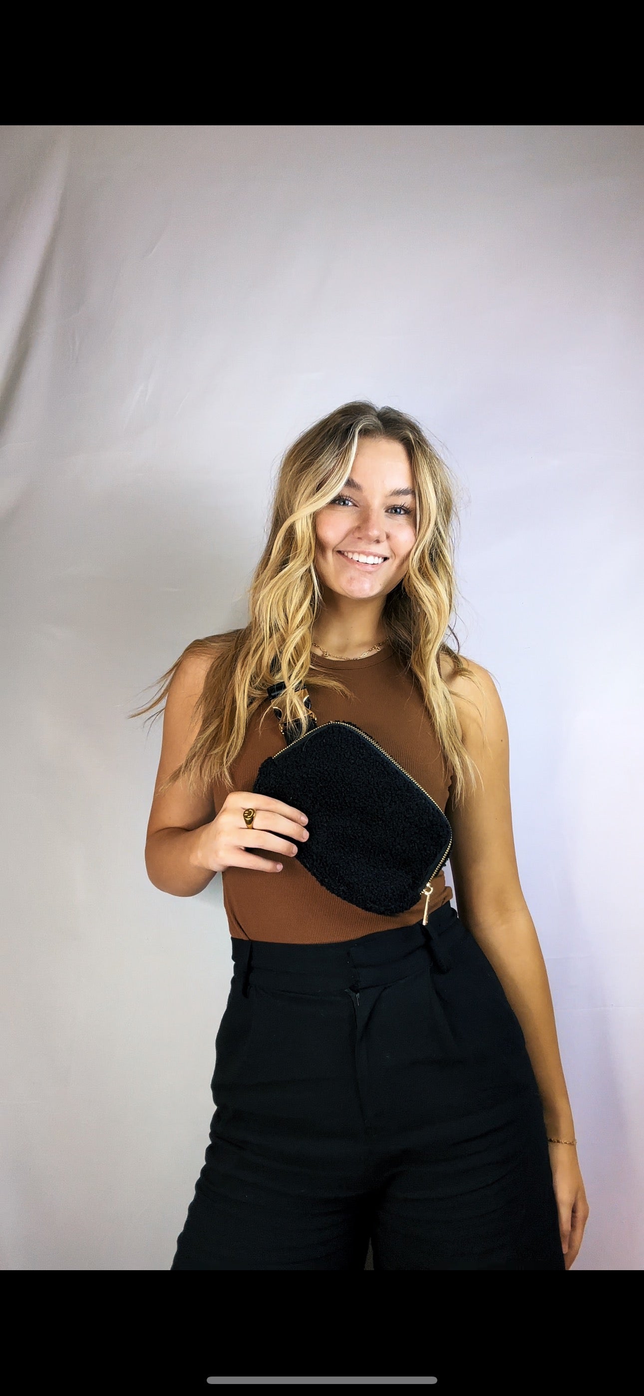 fuzzy belt bag