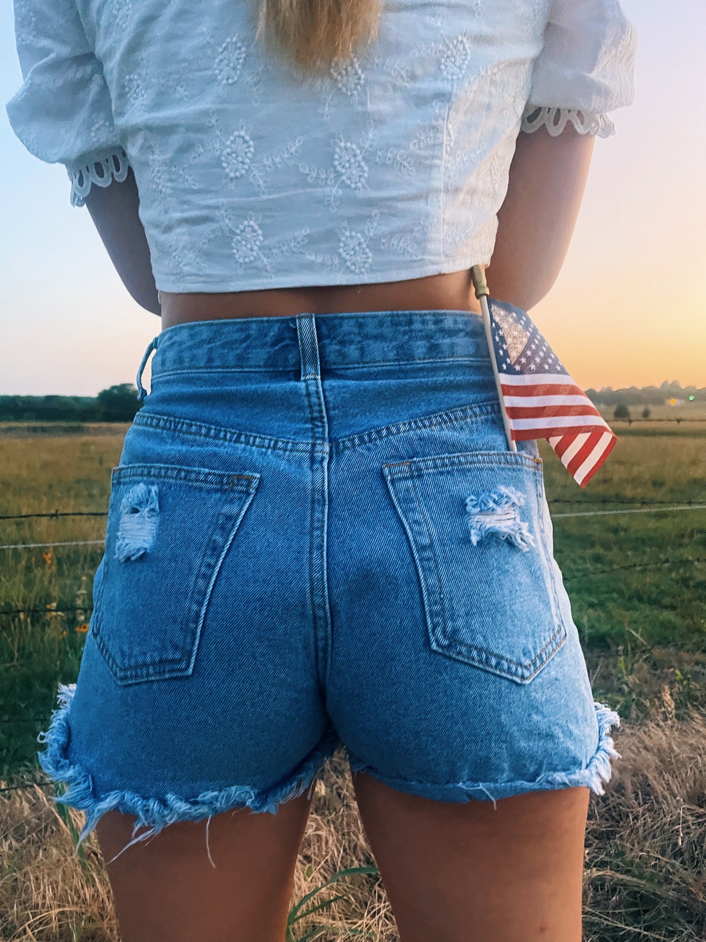 summertime denim shorts