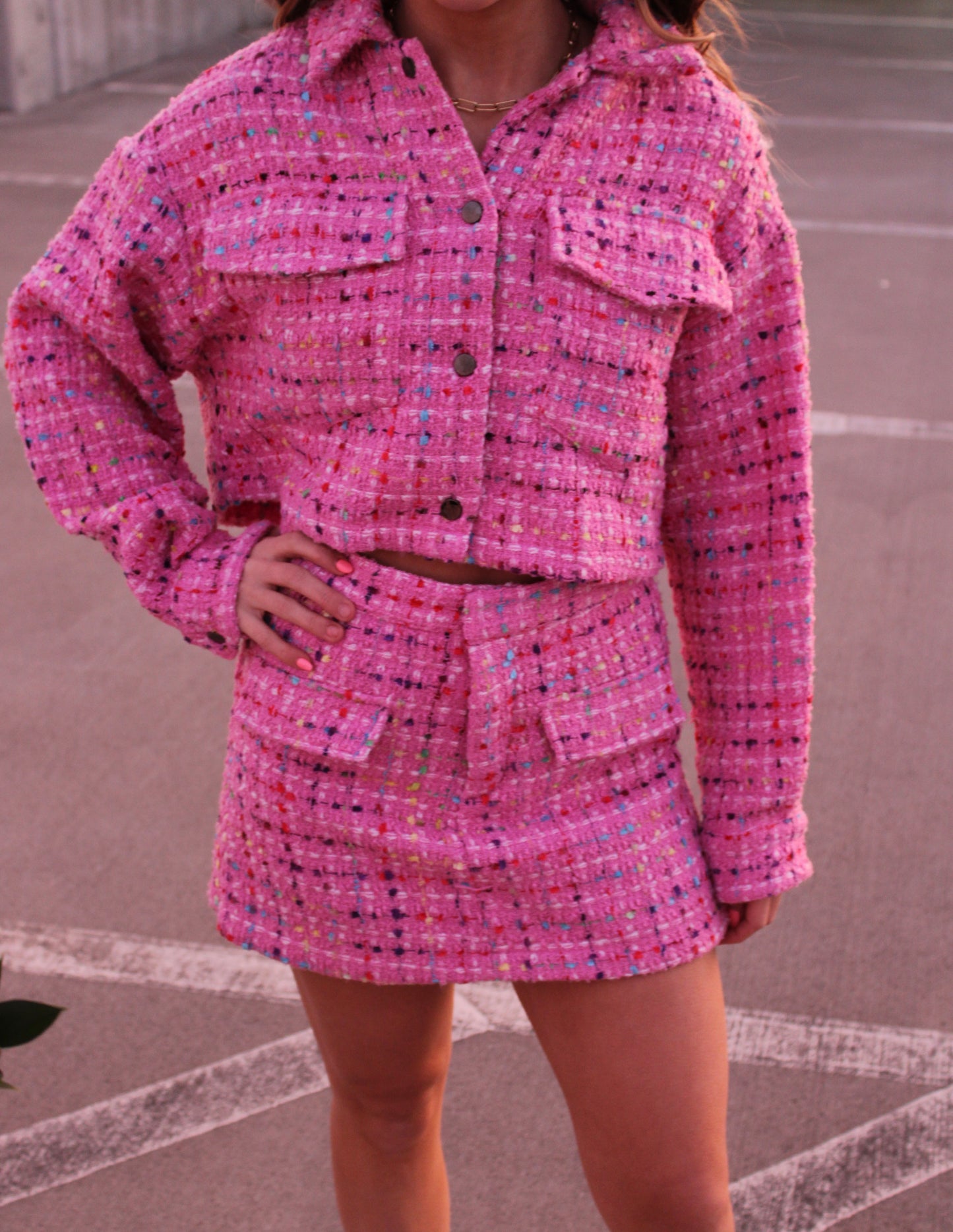 as if tweed mini skirt
