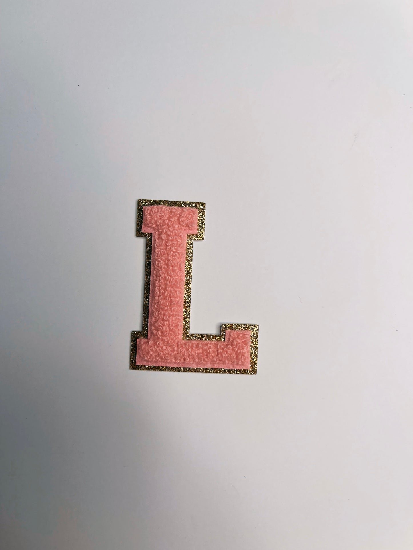 pink letter patch