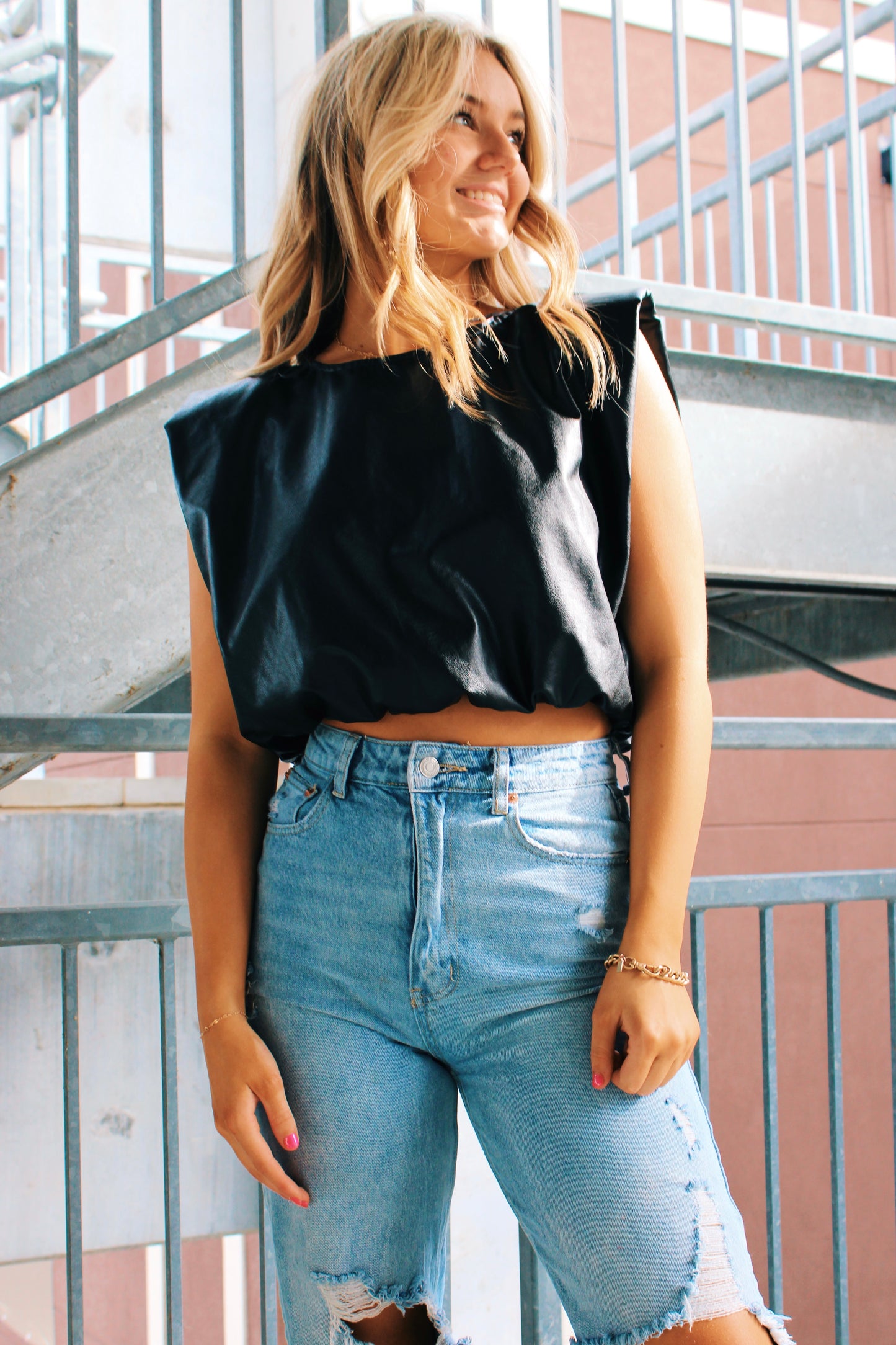 better late than leather top