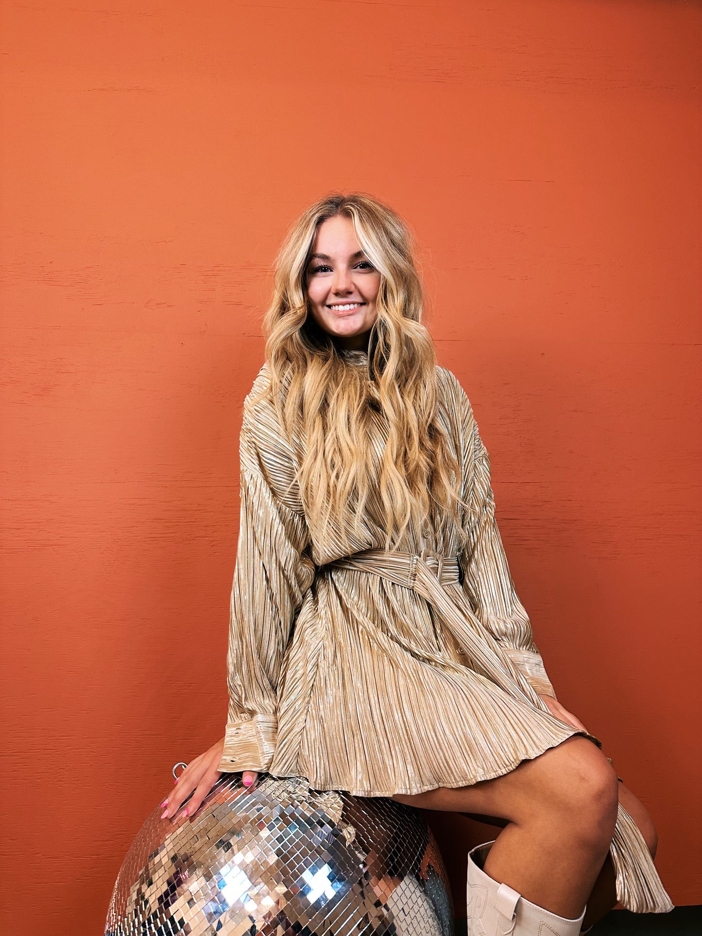 grace gold sparkly dress