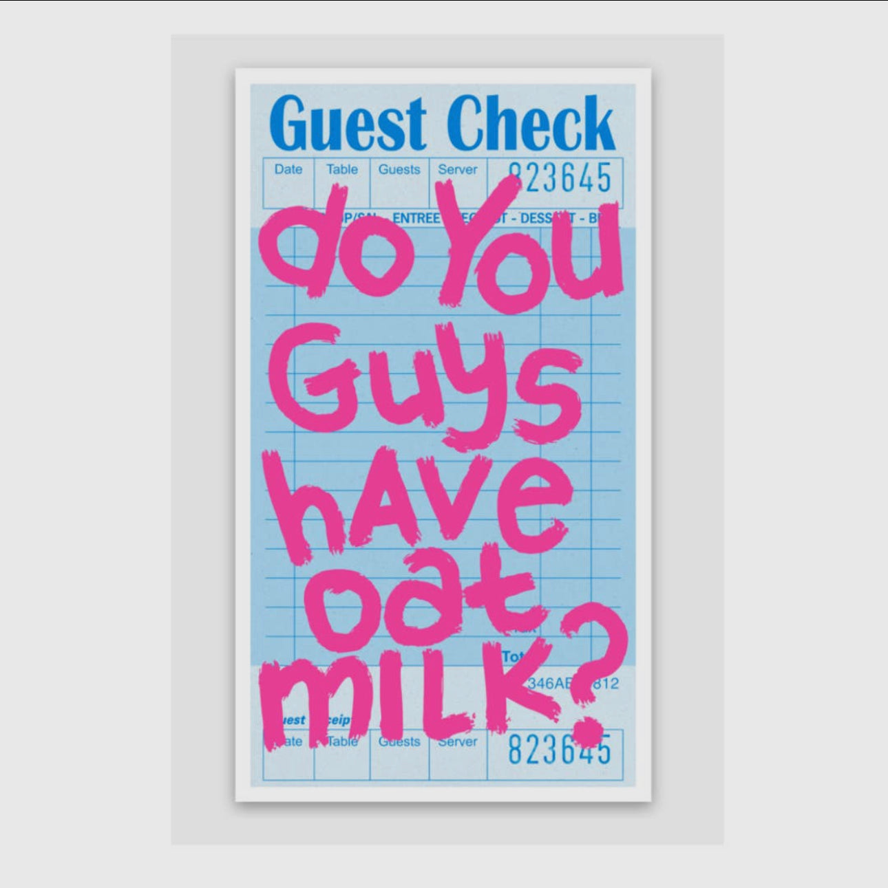 Do you guys have oat milk sticker