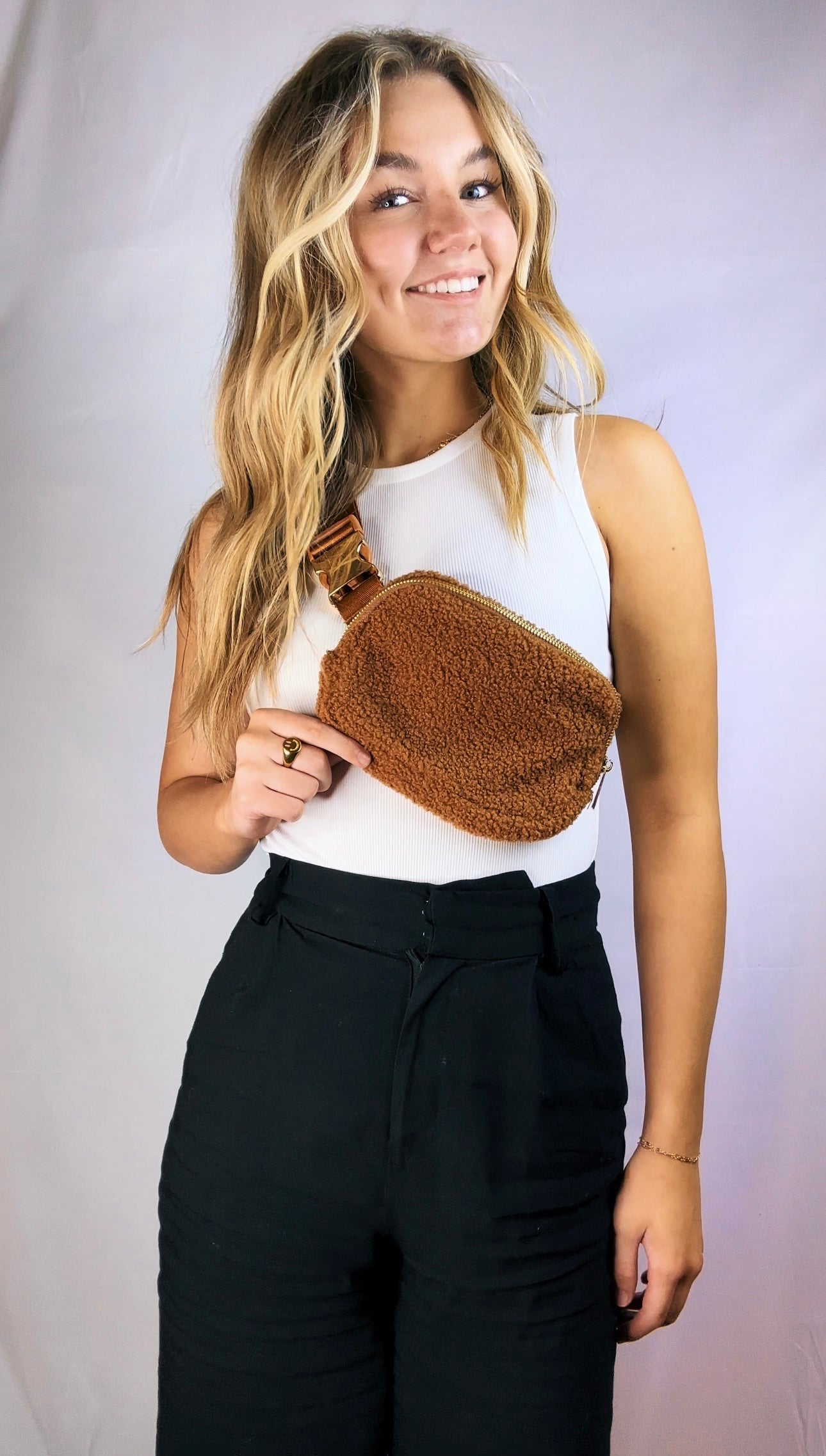 fuzzy belt bag