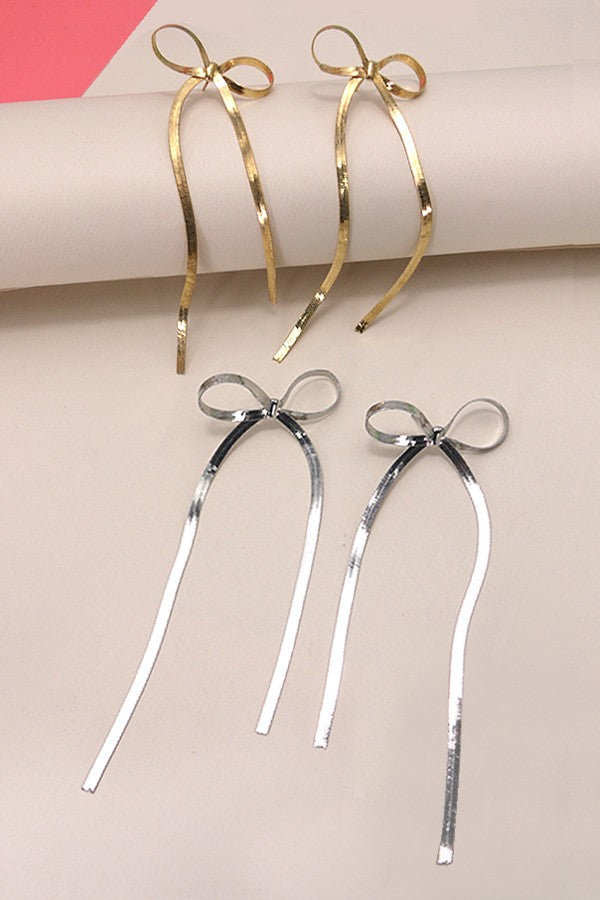 gabby long bow earring