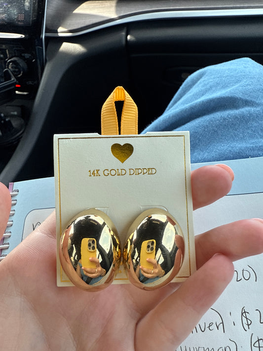 Gold bubble earrings