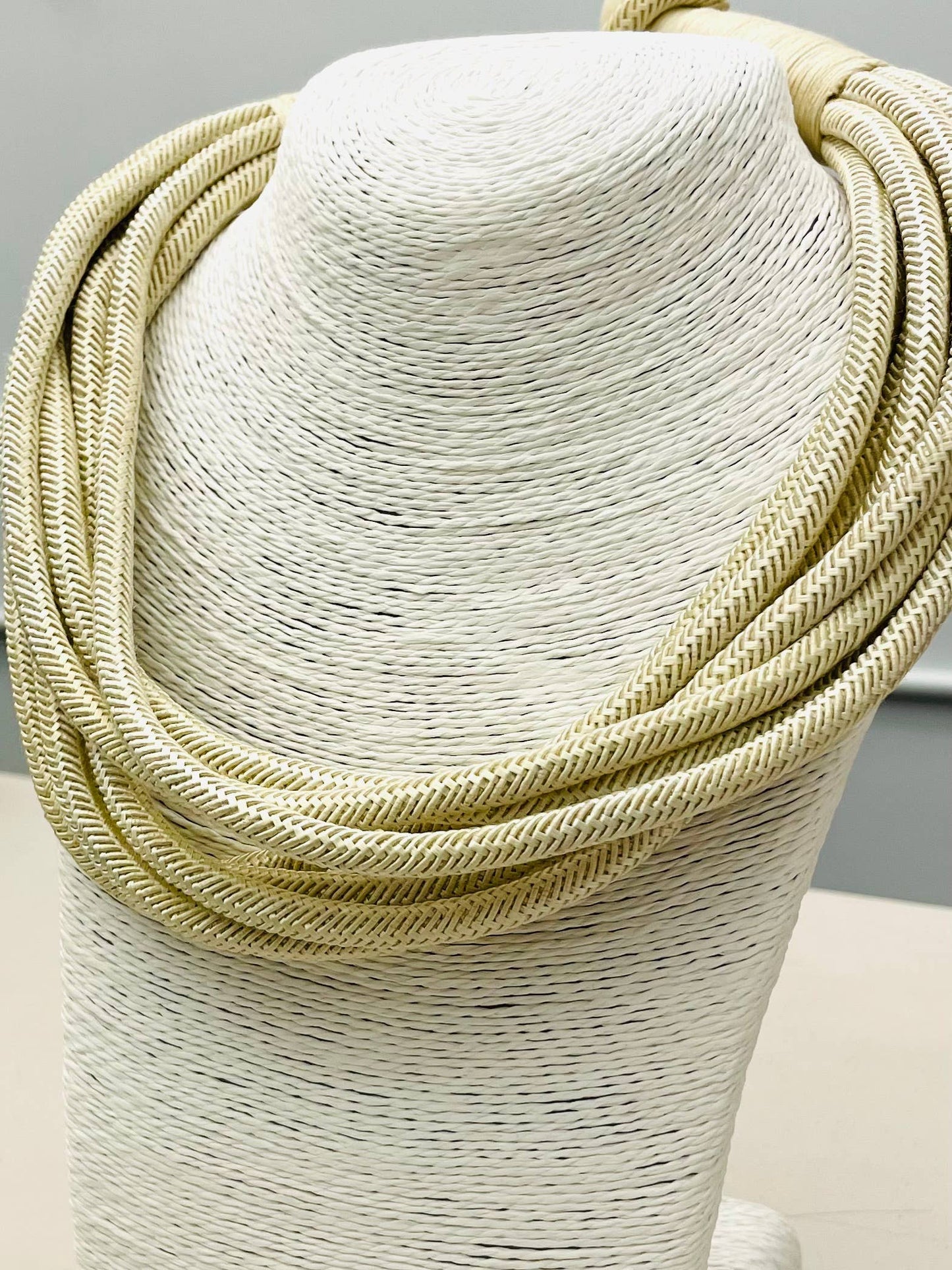 Kayda Cotton Necklace- Tan