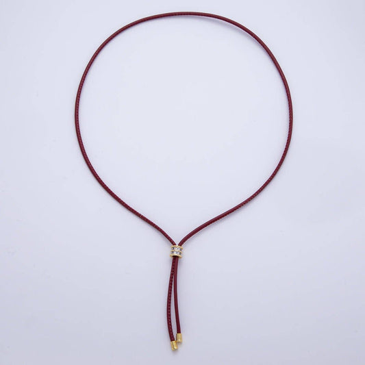 Leather Adjustable necklace