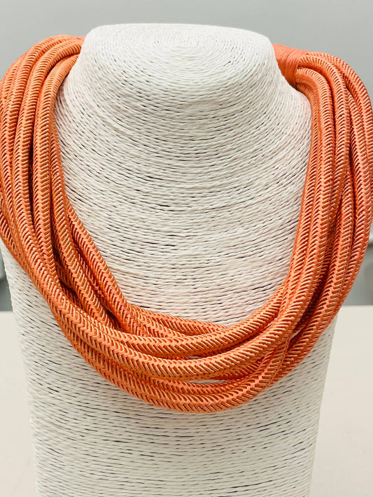 Kayda Cotton Necklace- Light Orange