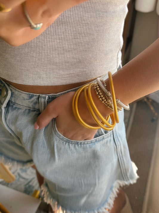 Gold bangle bracelet