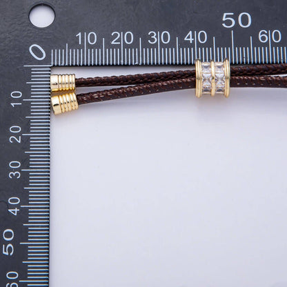 Leather Adjustable necklace
