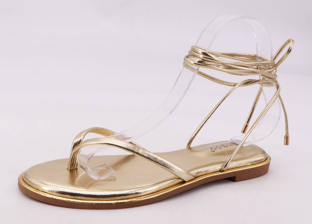 gold sandals