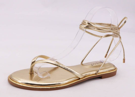 gold sandals