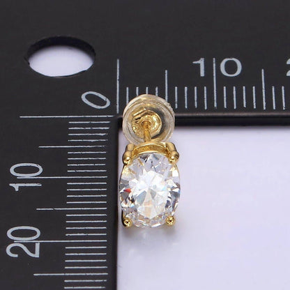 oval diamond studs