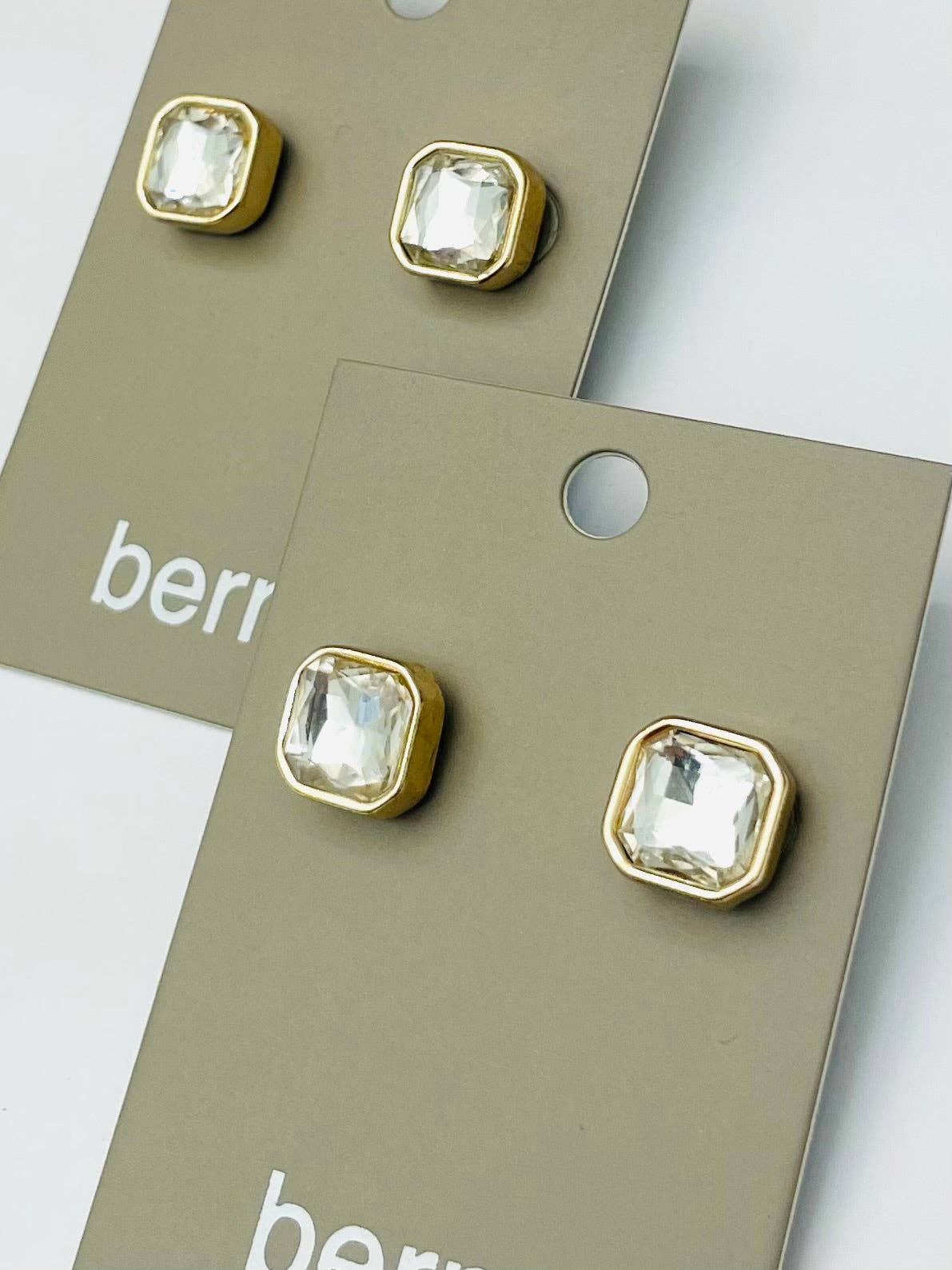 Square Diamond Stud
