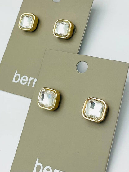 Square Diamond Stud