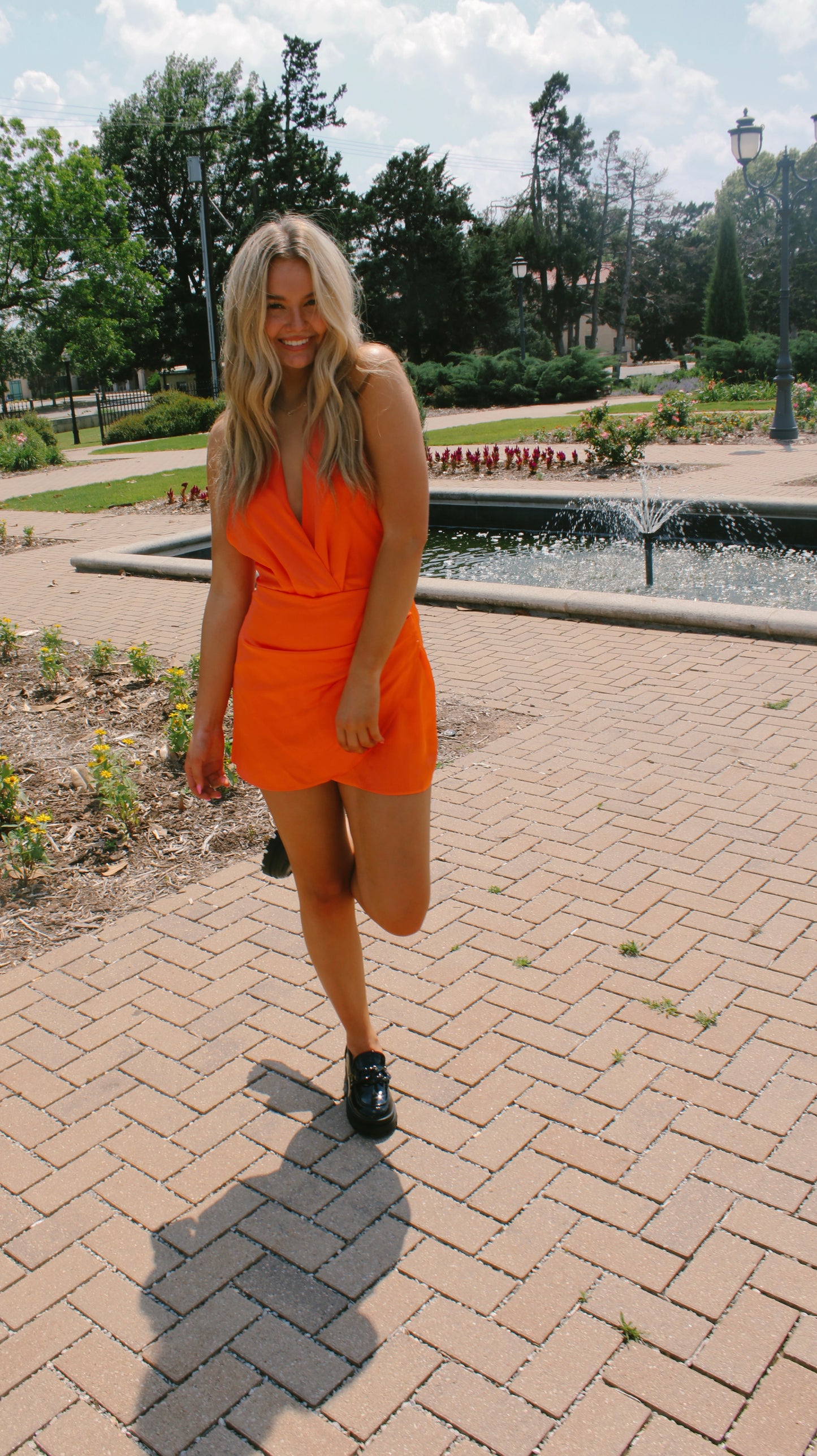 pokes satin romper dress