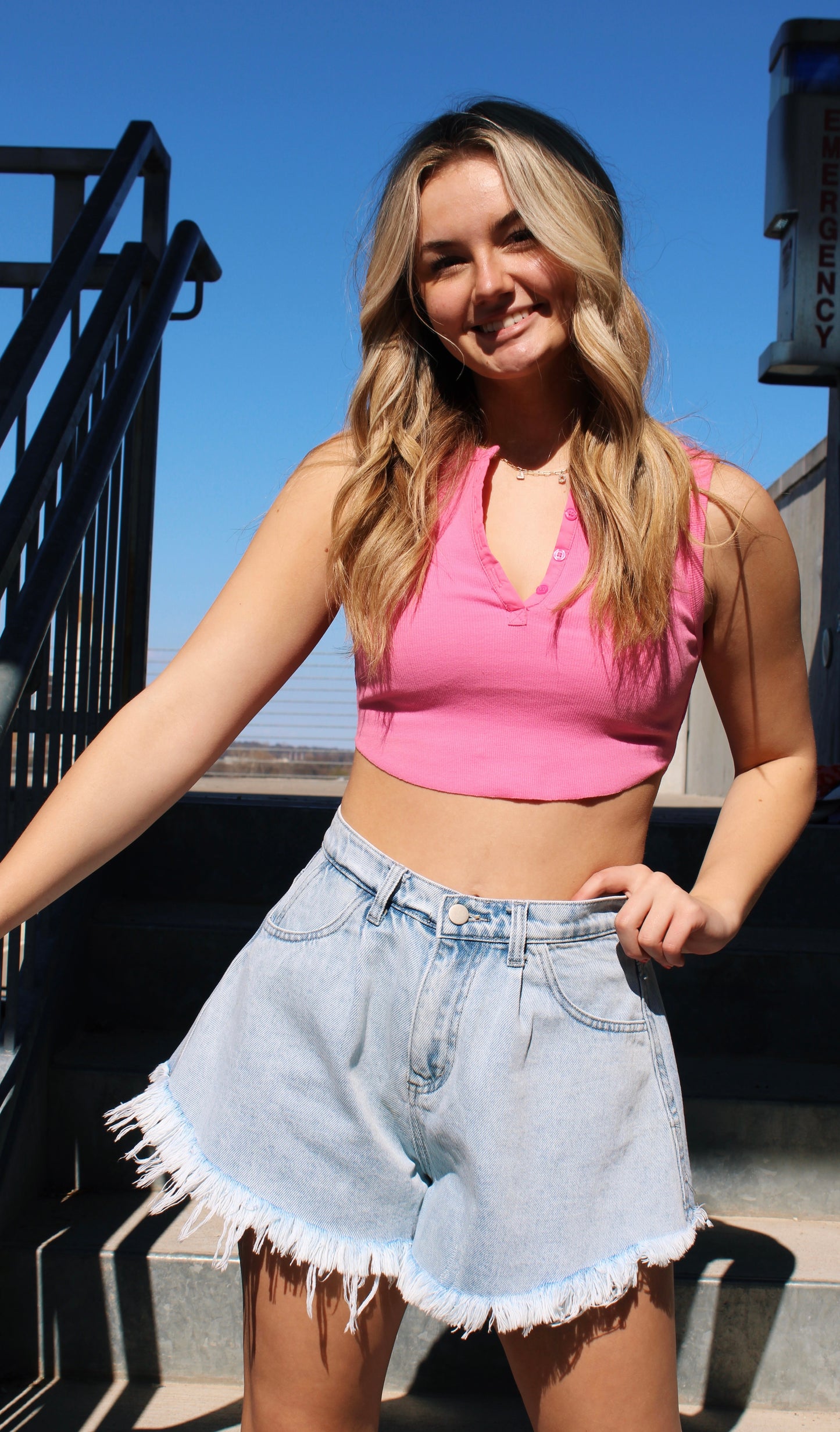 skylar ribbed crop tank