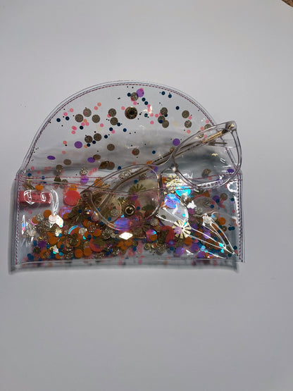 bright side glitter glasses case