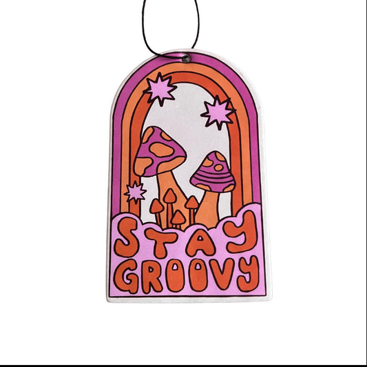 stay groovy car air freshener